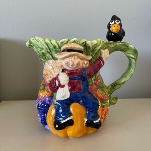 RARE Fitz & Floyd Scarecrow pitcher from the 1990s.